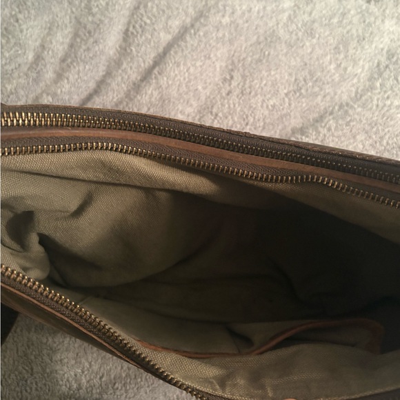 Born Brown Leather Hobo Distressed Shoulder Bag Purse Y2K - Picture 10 of 12